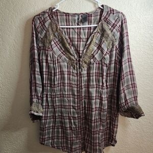 BKE Western Boho Blouse sz Medium